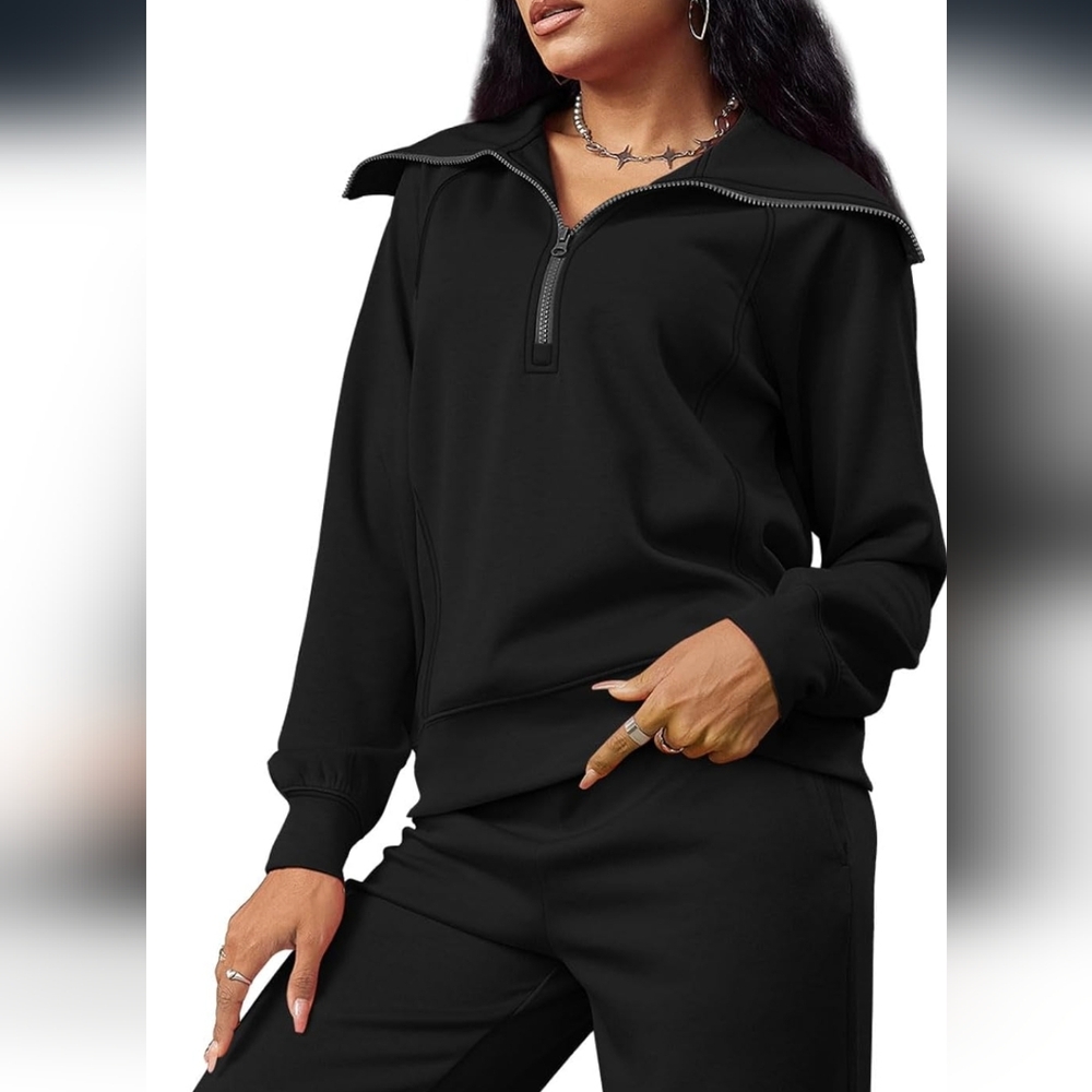 NWT XIEERDUO HALF ZIP  SWEATSHIRT
